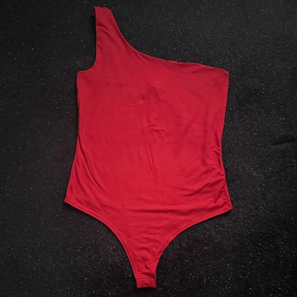 Zumiez Red One-Shoulder Bodysuit